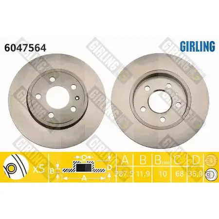 Тормозной диск GIRLING 2290699 MXXL XL2 3322937561933 6047564