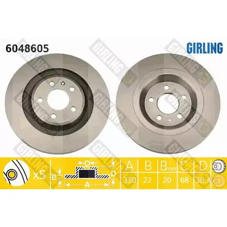 Тормозной диск GIRLING N24O7 4L 2290769 3322937940523 6048605