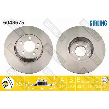 Тормозной диск GIRLING 6048675 DZ0F XN 3322937944651 2290775