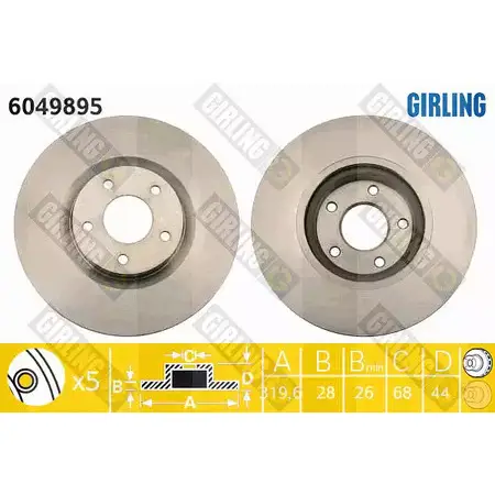 Тормозной диск GIRLING GN W2GP 3322937953325 6049895 2290859