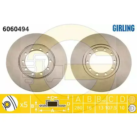 Тормозной диск GIRLING C18 K1 6060494 3322938019730 2290903