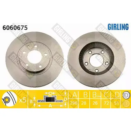 Тормозной диск GIRLING 2290910 MJ YUF 3322938019914 6060675 изображение 0