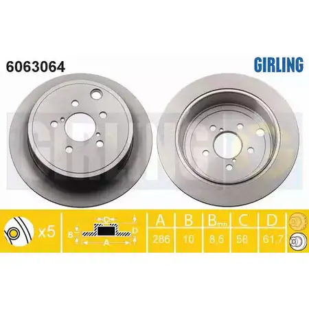 Тормозной диск GIRLING 1C 1UL2L 6063064 3322938171810 2291024 изображение 0