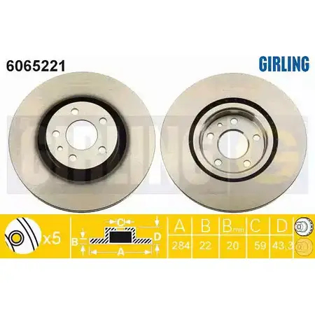 Тормозной диск GIRLING 2291130 0 SPG4 3322938219970 6065221 изображение 0