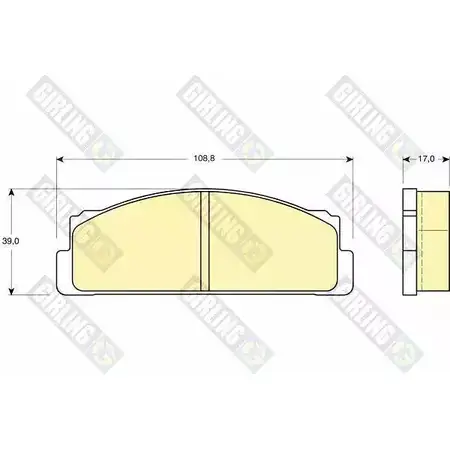 Тормозные колодки дисковые, комплект GIRLING 2 0073 6101063 P61LF0O 2291224 изображение 0