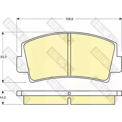 Тормозные колодки дисковые, комплект GIRLING 751WI 2291245 6101399 20 313 изображение 0