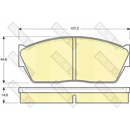 Тормозные колодки дисковые, комплект GIRLING FHH86A0 2291325 2089 5 6102849