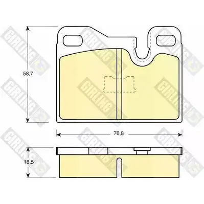 Тормозные колодки дисковые, комплект GIRLING 86NV7 6103102 2291343 2 0482 изображение 0