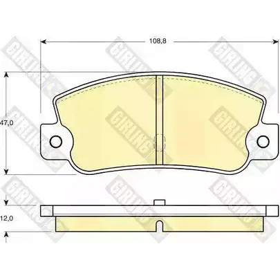 Тормозные колодки дисковые, комплект GIRLING 6103603 2291377 2110 7 FIKLM изображение 0