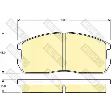 Тормозные колодки дисковые, комплект GIRLING 6103659 2291382 21 126 BN4IFCT изображение 0