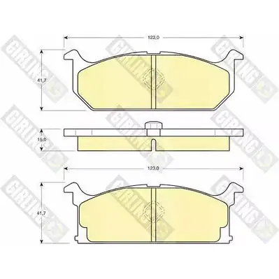 Тормозные колодки дисковые, комплект GIRLING 6103829 2291396 2 1252 21253 изображение 0