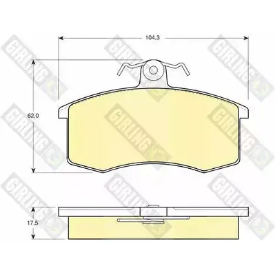 Тормозные колодки дисковые, комплект GIRLING UGHNPI 21 170 6104691 2291437 изображение 0