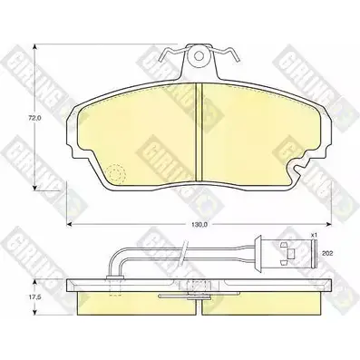 Тормозные колодки дисковые, комплект GIRLING 2291549 6108511 200 83 1ZDSH изображение 0