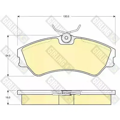 Тормозные колодки дисковые, комплект GIRLING 8VKGAD 2291552 6108621 2 0124