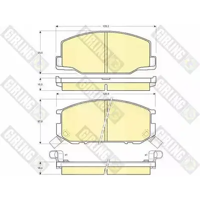 Тормозные колодки дисковые, комплект GIRLING C7Y65R 217 67 2291557 6108699 изображение 0