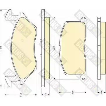 Тормозные колодки дисковые, комплект GIRLING 2194 8 2291562 6108789 21949 изображение 0