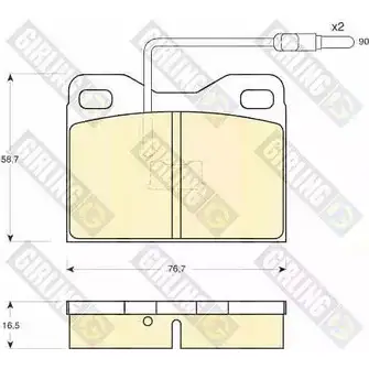 Тормозные колодки дисковые, комплект GIRLING 6109092 2291584 20913 2 0373 изображение 0