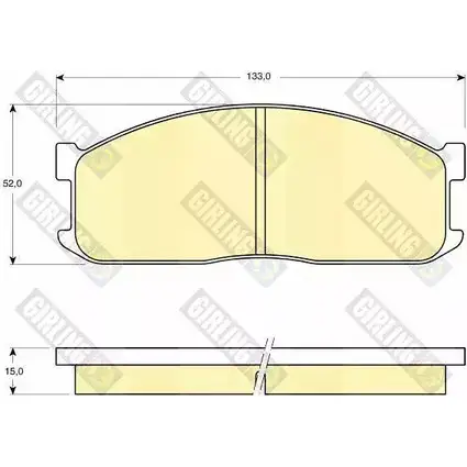 Тормозные колодки дисковые, комплект GIRLING P5PUW 2291623 200 02 6109839