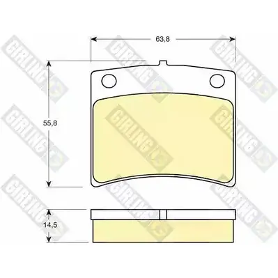 Тормозные колодки дисковые, комплект GIRLING 6110119 50KOHZ 2072 5 2291646 изображение 0