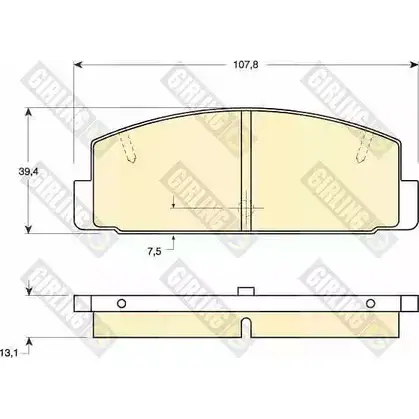 Тормозные колодки дисковые, комплект GIRLING 2291660 20 031 6110279 IV4JA