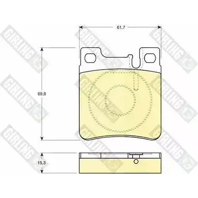 Тормозные колодки дисковые, комплект GIRLING 6111232 213 05 2291730 D8EAT77 изображение 0
