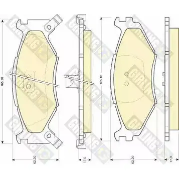 Тормозные колодки дисковые, комплект GIRLING 21 807 21815 2291756 6111575 изображение 0