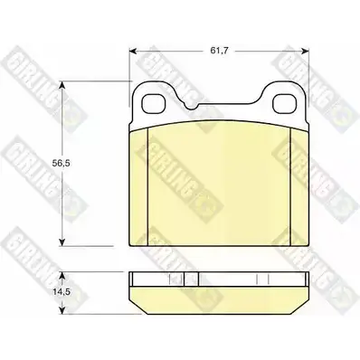 Тормозные колодки дисковые, комплект GIRLING 2291759 2 0755 62UP4R 6111602 изображение 0