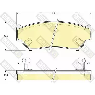 Тормозные колодки дисковые, комплект GIRLING 6111749 2190 7 2291770 GI0JC3 изображение 0