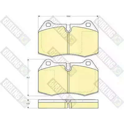 Тормозные колодки дисковые, комплект GIRLING 214 71 VD8OP9 6112699 2291837 изображение 0