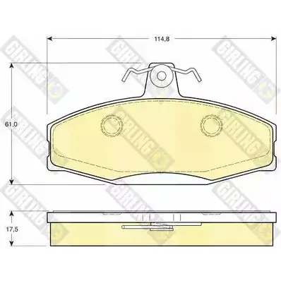 Тормозные колодки дисковые, комплект GIRLING 216 62 6112801 GSFYAGK 2291846