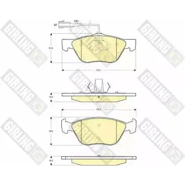 Тормозные колодки дисковые, комплект GIRLING SW501 2291976 2163 6 6114272