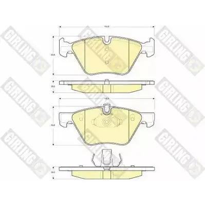 Тормозные колодки дисковые, комплект GIRLING 6115592 23794 233 47 2292101 изображение 0