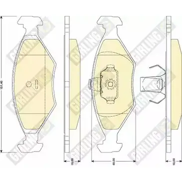 Тормозные колодки дисковые, комплект GIRLING C K84BB 6117512 2292290 3322937806621