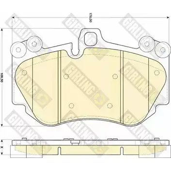 Тормозные колодки дисковые, комплект GIRLING 23 961 JSUUVON 2292303 6117649