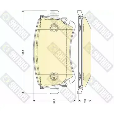 Тормозные колодки дисковые, комплект GIRLING IICGKG 6117691 2292307 2332 6