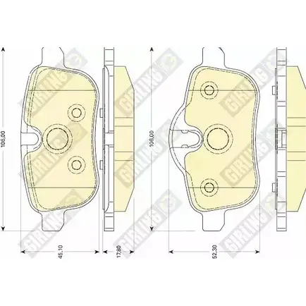 Тормозные колодки дисковые, комплект GIRLING 24 559 2292358 6118271 24560