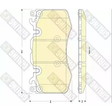 Тормозные колодки дисковые, комплект GIRLING 6118349 2 4659 2292364 1IYXJ