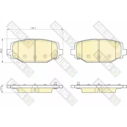 Тормозные колодки дисковые, комплект GIRLING AQ7KHL 6119369 2292450 25 376