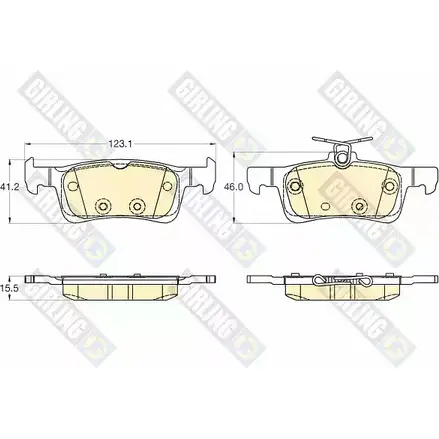 Тормозные колодки дисковые, комплект GIRLING 2292528 6120372 M2XGHZO 258 41 изображение 0