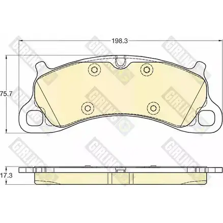 Тормозные колодки дисковые, комплект GIRLING Y8RP7N 2292546 6120575 250 03 изображение 0