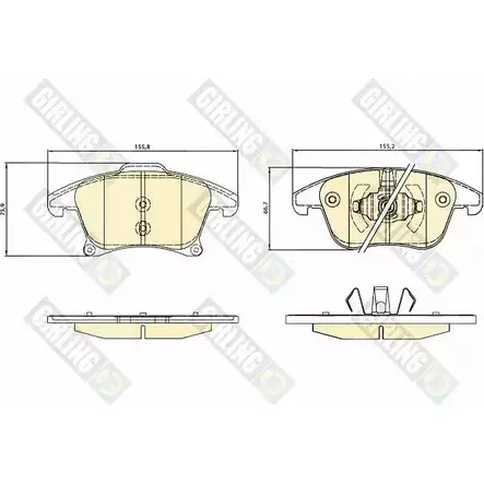 Тормозные колодки дисковые, комплект GIRLING 2292560 DBLM7V 2 4153 6120752 изображение 0