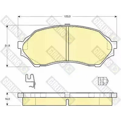 Тормозные колодки дисковые, комплект GIRLING V5LES7 234 90 2292694 6131939 изображение 0