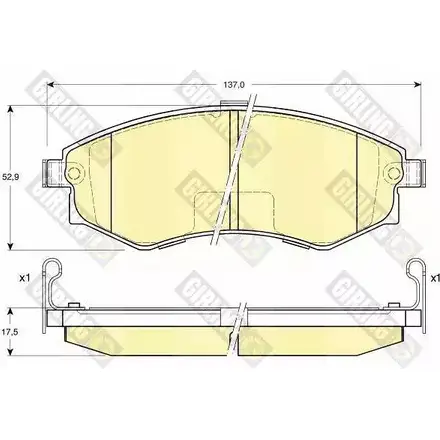 Тормозные колодки дисковые, комплект GIRLING 2292712 6132119 2172 5 0HWDV5