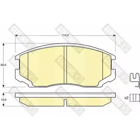 Тормозные колодки дисковые, комплект GIRLING 2292714 2 1650 6132149 R5WFHM