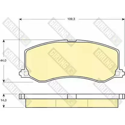 Тормозные колодки дисковые, комплект GIRLING 217 30 2292735 6132379 ZKRX5X