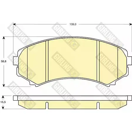 Тормозные колодки дисковые, комплект GIRLING IJE3CA 6132469 2406 6 2292744