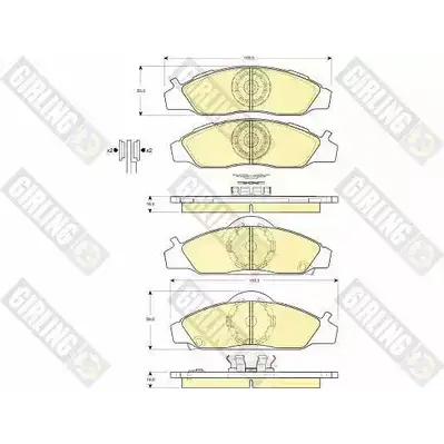 Тормозные колодки дисковые, комплект GIRLING 6132811 2292778 3322937447152 8FX5 SR9