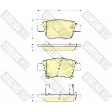 Тормозные колодки дисковые, комплект GIRLING 23 620 6133374 23621 2292830 изображение 0