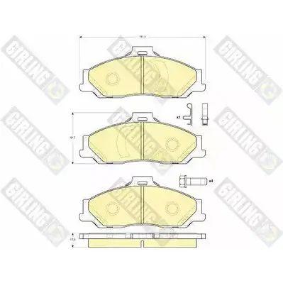 Тормозные колодки дисковые, комплект GIRLING 2354 0 6133539 JHKESM 2292846 изображение 0