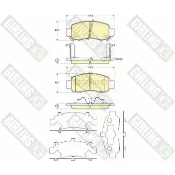 Тормозные колодки дисковые, комплект GIRLING 2361 6 6133769 2292869 23617 изображение 0